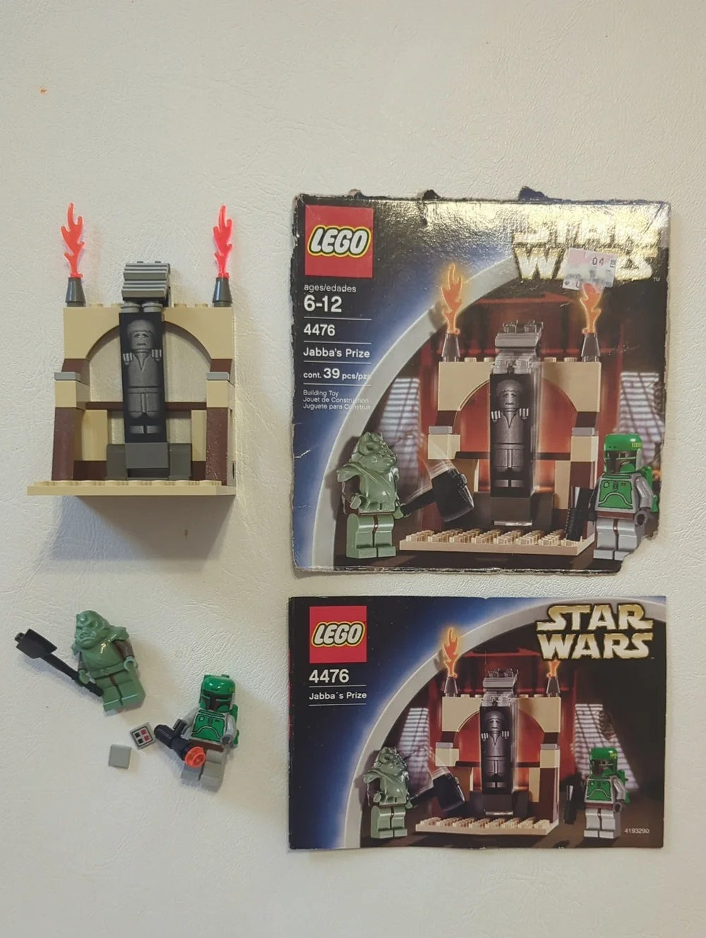 Star Wars Lego 4476 Jabba's Prize Complete Minifigures Boba Fett Gamorrean Solo